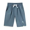 Jogger shorts m￤n elastisk midja fast f￤rg m￤n som k￶r br￤det bermudas manliga modebottnar plus storlek 4xl