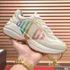 Rhyton Sneakers Dam Shoe Trainers Lyxdesigner Vintage Chaussures Mode Shoeswave guccie Mouth Sneaker Beige Herr Dam Stl 35-45