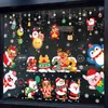 Julklistermärken Juldekoration för köpcentrum Glasfönster Santa Elk Sticker Navidad Decor Xmas Nytt år