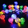 Strings LED Solar Bubble Ball Ball Light 5m 6,5m 7m 12m 22m 22m 20/30/50/100/200LED Crystal Waterproof IP67 Outdoor Christmas Decor