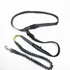 Dog Collars Pets Leashes With Bag Running Hands Free Reflective Full Function Portable Waist Collar Rope Dogs Leash