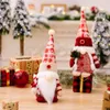 Gnomos de Natal Decorações de luxuos -de -penteado de palha