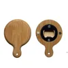 Creative Bamboo Wooden Bottle Opener With Handle Fridge Magnet Home Decoration Corkscrew BHB15955
