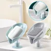 Sabun Bulaşıkları 2 PC Yaprak Şekilli Bulaşık Yaratıcı Tutucu Drenaj Raf Banyo Duş Çamaşır Sünger Depolama Tepsisi Malzemeleri