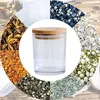 DIY Sublimation 6oz Tumbler Glass Can with Bamboo Lid Candle Jar Storage Storage Container Clear Frosted Home Kitchen Supplies JNB1594