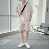 2 штука Мужской Летняя одежда 2022 Новая повседневная уличная одежда наборы наборы с коротким рукавом корейс