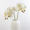 Декоративные цветы 6 головы симуляция 3D Phalaenopsis шелковая орхидея, украшение дома для года рождественские вазы Свадебные искусственные растения