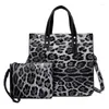 Bolsas de noite Mulheres Tote 2 PCs Moda Pu Metal Chain Leatra Ladies Bandeira Bolsa Leopard Messenger Saco de ombro de ombro 2022 Hand