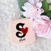 Party Supplies Personalized Custom Jewelry Box Travel Girl Jewellery Case Letter With Name Bridesmaid Birthday Christmas Valentine Gift For