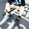 Herrensocken Herren Hip Hop Street Schwarz Skelett Trend Baumwolle Atmungsaktiv Großhandel