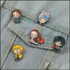 핀 브로치 악마 슬레이어 chibi 에나멜 핀 핀 커스텀 브로치 Tanjirou Nezuko Zenitsu inosuke giyuu giyuu lapel 만화 Jewelshops dhf5y