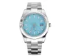 Mechanische Unisex-Armbanduhr für Damen und Herren, 316L-Silberstahl, 36/41 mm Zifferblatt, blaugrünes 2813, hochwertiges Uhrwerk, Automatikaufzug, klassische Saphiruhr