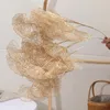 Flores decorativas simulación hoja persa dorada decoración de boda regalo eucalipto Phoenix Ginkgo flor