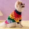 Pull coloré pour animaux de compagnie Vêtements pour chiens Jacquard Lettre Chiens Top Vêtements Marque Animaux Chandails épaissis