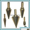 Drill Bits 5Pcs/Set Hss Cobalt Mtiple Hole 50 Size Step Bit Set Coming Include Aluminum Case Arrival High Otybi