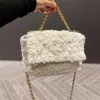 Кашемирная цепная сумка 5A роскошная модная сумочка 2022 Новый топ -топ -тотальный кошелек для вечеринки кошелек