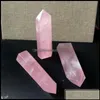 Arts and Crafts Gifts Home Garden Natural Rose Quartz Crystal Tower Mineral Chakra Healing Wandsreiki Otecg