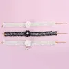 Dog Collars Pet Collar Cat Pearl Necklace Black And White Lace Puppy Wedding Dress Small Safe Leash Accessories