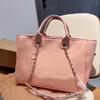 CC Bag Beach Bags Luxury tote bag handbag Designer Shoulder Bag women Shopping purse deauville CC pearl canvas crossbody Bag wallet beige travel pochette card holder