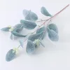 Decorative Flowers Artificial Eucalyptus Leaf Simulation Faux Silk Fake Plants Wall For Home Wedding Restaurant Shooting Prop