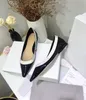 Elbise ayakkabıları kadınlar seksi pompalar sivri uçlu slingbacks mektup arka kayış sandalet boyutu 35-43