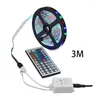 Strips LED Strip Light RGB 3528 SMD Flexible Ribbon Fita 5M 10M 15M Tape Diode Remote Control