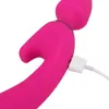 Seks Oyuncak Masaj Vibratör Oyuncakları Çiftler İçin Güçlü Çift AV USB Şarj Edilebilir Çok Hızlı Sihirli Değnek Vücut Elektrik
