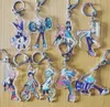 Keychains transparante rand acryl sleutelhanger single en verdubbelde animatie concave convex wereldhanger kan worden goedgekeurd