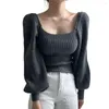 Women's Sweaters Female Sweater Skin Affinity Short All-match Korean Style Pullover For Dating