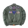 Giacche da uomo Bomber invernale spesso Bomber Flight Ma1 Giacca ricamo polare elegante streetwear fodera trapuntata piumino letterman per uomo 220930