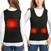 Damesvesten unisex 3 gebied elektrisch verwarmd vest usbverwarming fietsen warme mouwloze tanktop dames