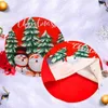 Chair Covers Christmas Dining Santa Snowman Elk Slipcovers Seat Back Cover