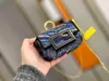 Kvällspåsar Fanny Packs Designer Handväska Pendant Bags Women Denim Handväska axelkort Holder Female Tie Dye Mini Coin Purses med tunn kedja 220307