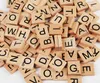 Party Favor 100pcs/set Wooden Alphabet Scrabble Tiles Black Letters Numbers For Crafts Wood SN4203