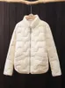 Parkas en duvet pour femmes automne hiver décontracté blanc canard doudoune femmes brillant léger vers le bas manteau femme fermeture éclair manches longues col montant Parkas courts 220930