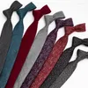 Papillini da uomo cravatta colorata di cotone formale da 6 cm snello magro magro cravate cravate spesse regali per uomini matrimoni