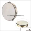 Party Favor Party Favor Bęben 6 cali Tambourine Bell Hand Hand Birch Metal Jingles Kids School Muzyka