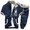 Men's Tracksuits Fashion Men Short Sleeve Tracksuit casual sporting suit hoodies and shorts M-XXL AYG276 221006