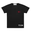 play Designer Mens T Shirts Fashion Womens CDG Short Sleeve Heart Badge Top Clothes