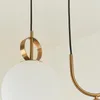 Pendant Lamps Modern Loft Creative Lift Lighting Retro Industrial Art Pulley Golden Designer Hanging Lights U Shape Living Light
