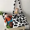 Sacs de soirée dames sac seau portefeuille mignon vache motif sac à main concepteur épaule luxe en peluche grande capacité