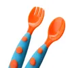 Mère et bébé alimentation cuillère en silicone pour enfants manger fourchette alimentation vaisselle ensemble formation alimentaire complémentaire produits en gros 2321 E3