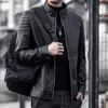 Lichtgewicht lederen jas Men Koreaanse mode Smart Motorcycle jas Biker Coats Stand Collar Casual Autumn