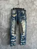 Entwerfen Sie neue getragene Jeans für Herren. Herbst und Winter. Neue Distressed Craft Denim-Hosen