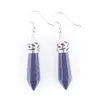 Dangle Lustre Naturel Bleu Sable Pierre Gemme Dangle Boucles D'oreilles Hexagonale Pointu Reiki Chakra Perles Pour Femmes Bijoux R3059 Bdehome Dhcqe