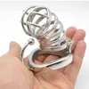 Nxy Chastity Devices New Ergonomic Design Stainless Steel Male Device Cock Cage Virginity Lock Penis Ring Bel 220829