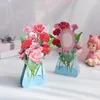 Cartões de felicitações Carnação de flores 3d Carnation Tulip