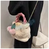 HBP Peluche Petit Sac Femmes Automne Wnter 2022 Nouveaux Sacs Seau Portables À Bandoulière Mignons