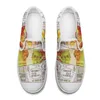 Пользовательская обувь DIY поддержка настройки настройки Canvas обувь мужские женские тройные белые спортивные кроссовки