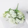 Fleurs décoratives 3 Pcs Soie Artificielle Hortensia Bouquet Vase De Noël Pour La Décoration Guirlande Maison De Mariage Ameublement D'intérieur Faux Plantes